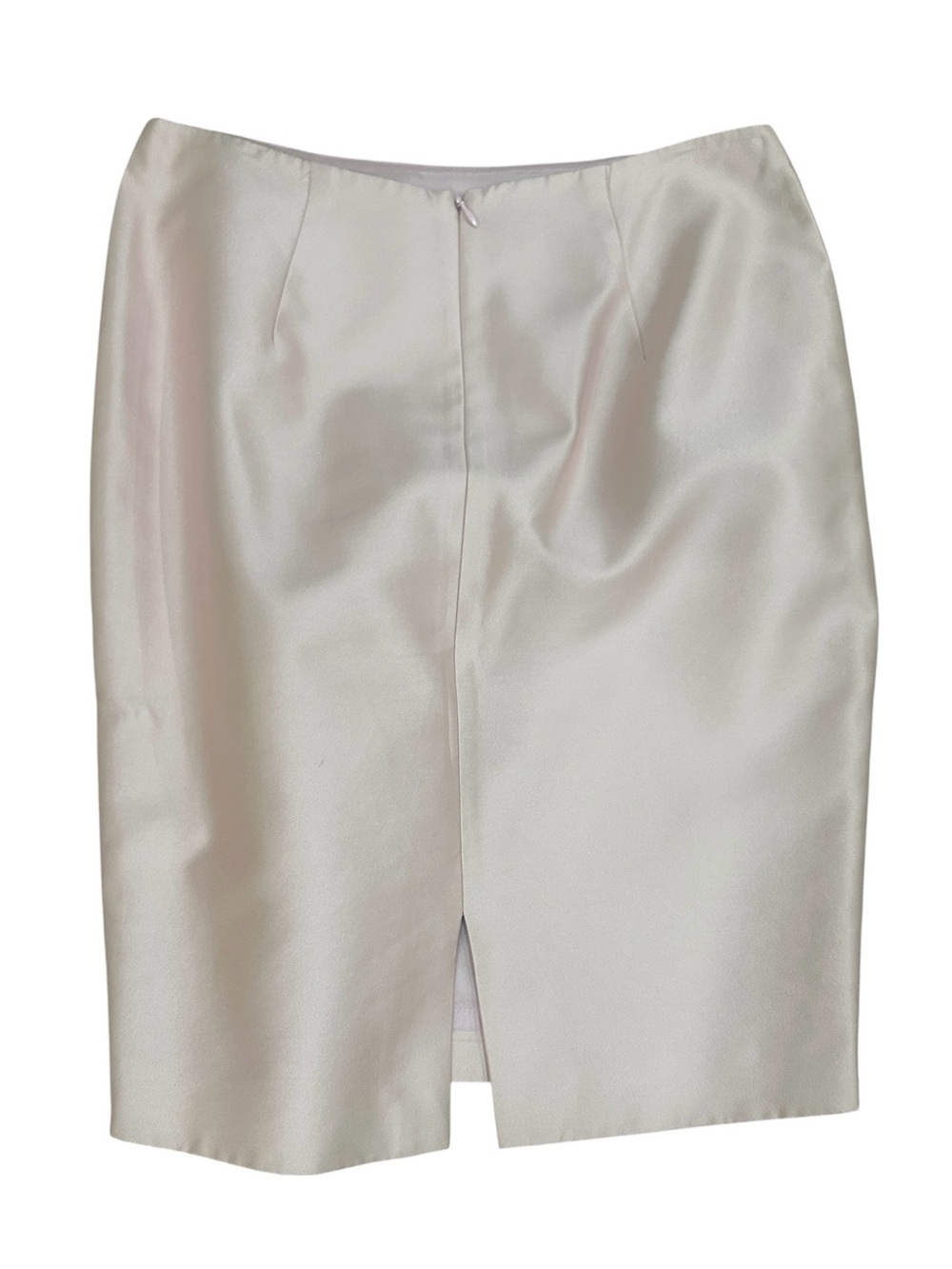 Vtg ‘90’s Kay Unger Blush Peplum Two-Piece jacket pencil skirt Suit silk blend 8 - Picture 9 of 11